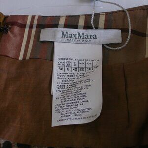 MAX MARA skirt, pattern mix, silk & cotton - Made in Italy - US8\MEX30\EU38\IT42